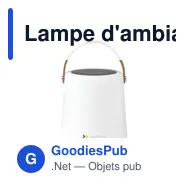 Lampe d'ambiance personnalisable Wooosh Ziva Solar avec logo - Miniature 11