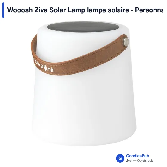 Lampe d'ambiance personnalisable Wooosh Ziva Solar avec logo - Image 12