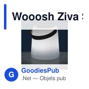 Lampe d'ambiance personnalisable Wooosh Ziva Solar avec logo - Miniature 3