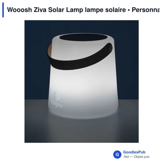 Lampe d'ambiance personnalisable Wooosh Ziva Solar avec logo - Image 3