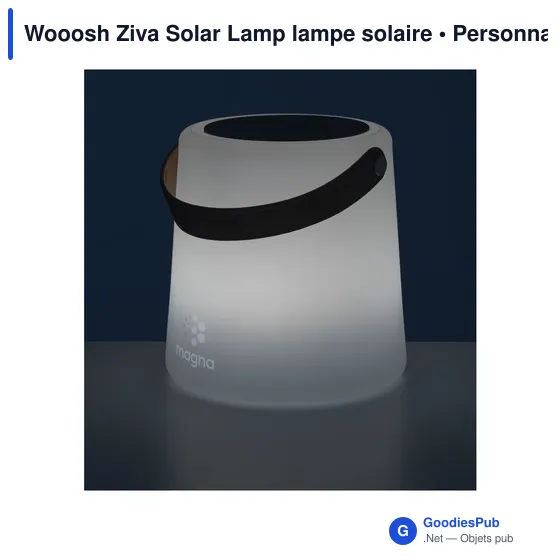 Lampe d'ambiance personnalisable Wooosh Ziva Solar avec logo - Image 4