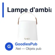 Lampe d'ambiance personnalisable Wooosh Ziva Solar avec logo - Miniature 9