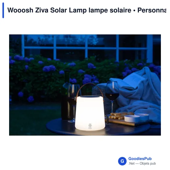 Lampe d'ambiance personnalisable Wooosh Ziva Solar avec logo - Image 10