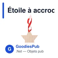 Étoile à accrocher personnalisable avec logo - Goodies entreprise - Miniature 1