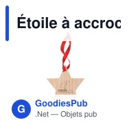 Étoile à accrocher personnalisable avec logo - Goodies entreprise - Miniature 2