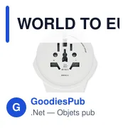 WORLD TO EUROPE Adaptateur Skross World Europe - Miniature 2