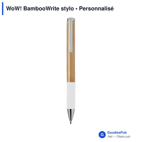 Stylo à bille personnalisable en bambou avec logo - WoW! BambooWrite - Image 11