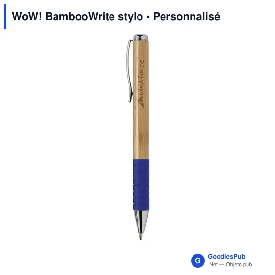 Stylo à bille personnalisable en bambou avec logo - WoW! BambooWrite - Image 7