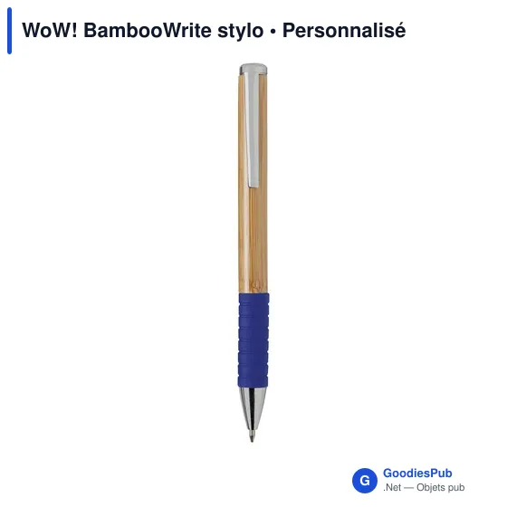 Stylo à bille personnalisable en bambou avec logo - WoW! BambooWrite - Image 10