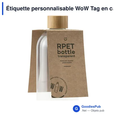 Étiquette personnalisable WoW Tag en carton avec logo