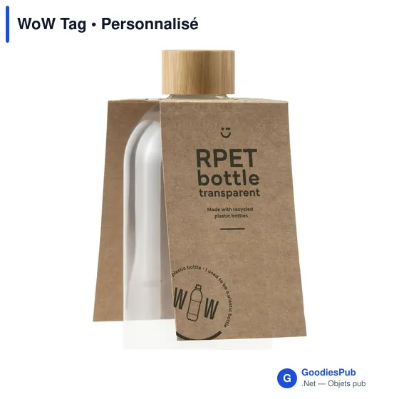 Étiquette personnalisable WoW Tag en carton avec logo - Image 1