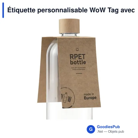 Étiquette personnalisable WoW Tag avec logo en carton