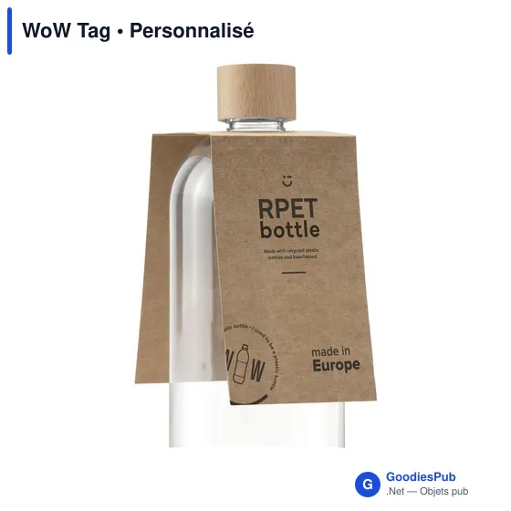 Étiquette personnalisable WoW Tag avec logo en carton - Image 1