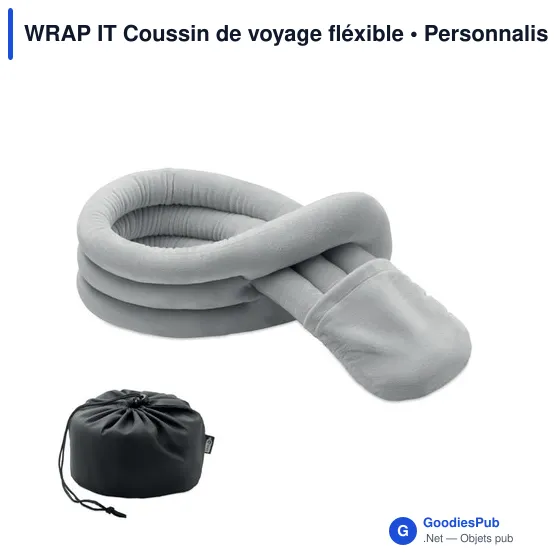 Coussin de voyage personnalisable WRAP IT avec logo - Image 1