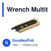 Outil multifonction personnalisable Wrench Multitool avec logo - Miniature 1