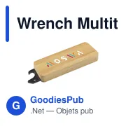 Outil multifonction personnalisable Wrench Multitool avec logo - Miniature 2