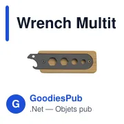 Outil multifonction personnalisable Wrench Multitool avec logo - Miniature 3