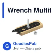 Outil multifonction personnalisable Wrench Multitool avec logo - Miniature 6