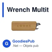 Outil multifonction personnalisable Wrench Multitool avec logo - Miniature 7