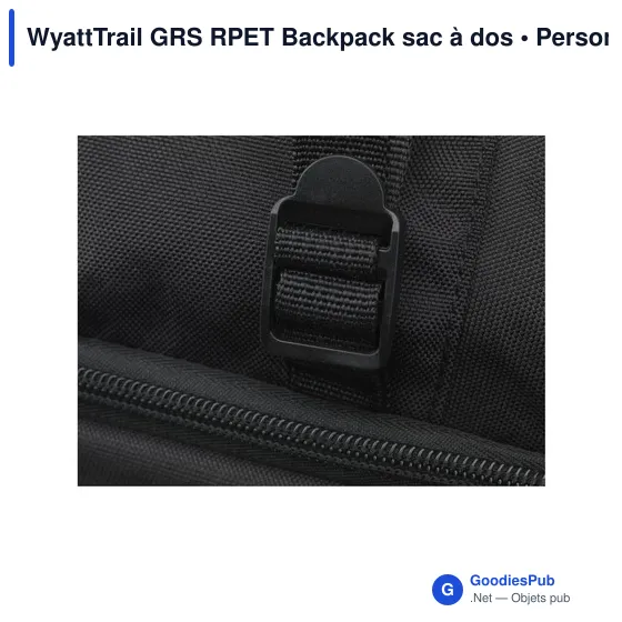 Sac à dos personnalisable WyattTrail GRS RPET pour ordinateur avec logo - Image 12