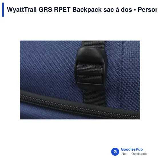 Sac à dos personnalisable WyattTrail GRS RPET pour ordinateur avec logo - Image 6
