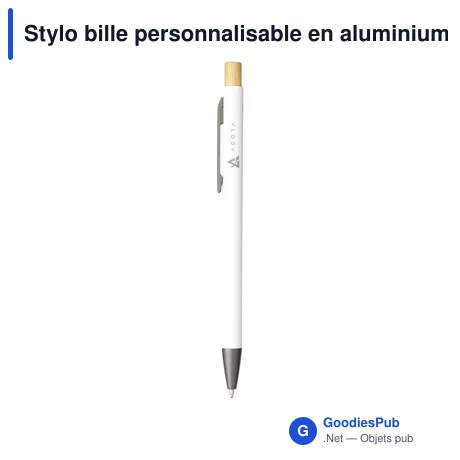 Stylo bille personnalisable en aluminium recyclé avec logo - Xava GRS
