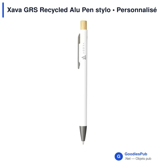 Stylo bille personnalisable en aluminium recyclé avec logo - Xava GRS - Image 1