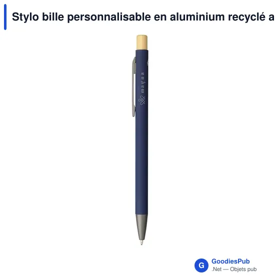 Stylo bille personnalisable en aluminium recyclé avec logo - Xava GRS - Image 11