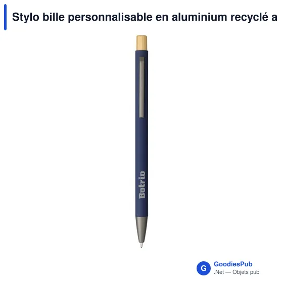 Stylo bille personnalisable en aluminium recyclé avec logo - Xava GRS - Image 12