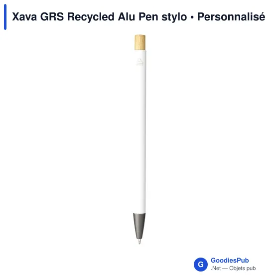 Stylo bille personnalisable en aluminium recyclé avec logo - Xava GRS - Image 4