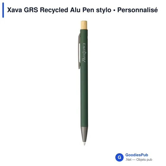 Stylo bille personnalisable en aluminium recyclé avec logo - Xava GRS - Image 6