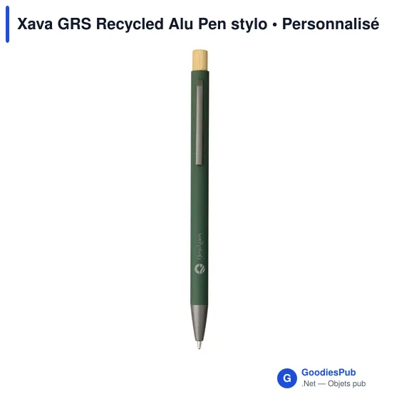 Stylo bille personnalisable en aluminium recyclé avec logo - Xava GRS - Image 7