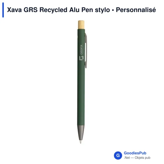 Stylo bille personnalisable en aluminium recyclé avec logo - Xava GRS - Image 8