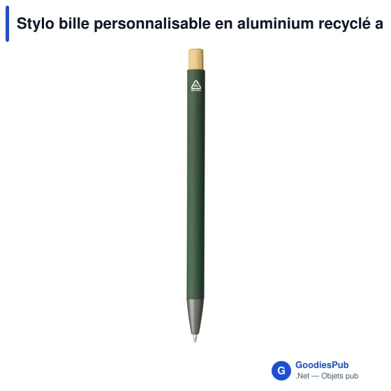 Stylo bille personnalisable en aluminium recyclé avec logo - Xava GRS - Image 9