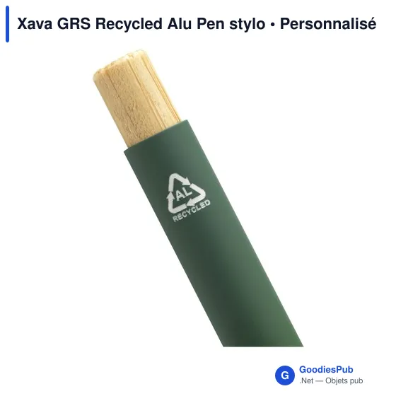Stylo bille personnalisable en aluminium recyclé avec logo - Xava GRS - Image 10