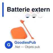 Batterie externe personnalisable Xoopar 5000 mAh en ABS recyclé avec logo - ICE P - Miniature 1