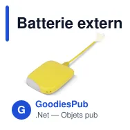 Batterie externe personnalisable Xoopar 5000 mAh en ABS recyclé avec logo - ICE P - Miniature 6
