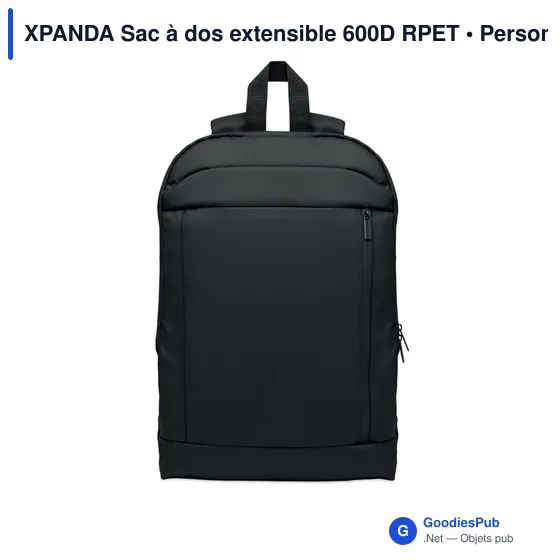Sac à dos personnalisable pour ordinateur 16'' avec logo - XPANDA - Image 2