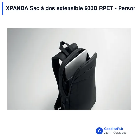 Sac à dos personnalisable pour ordinateur 16'' avec logo - XPANDA - Image 3