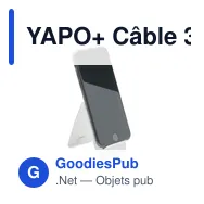 YAPO+ Câble 3 en 1 support téléphone - Miniature 1