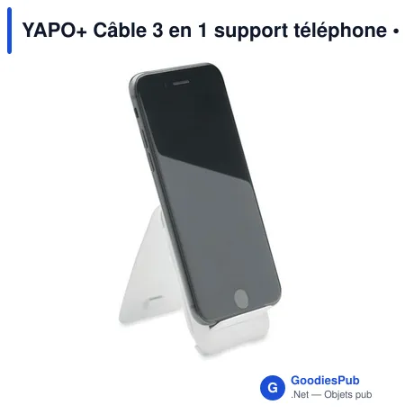 YAPO+ Câble 3 en 1 support téléphone