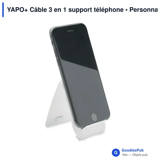 YAPO+ Câble 3 en 1 support téléphone - Image 1