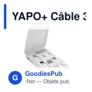 YAPO+ Câble 3 en 1 support téléphone - Miniature 3