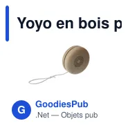 Yoyo en bois personnalisable avec logo - Un objet publicitaire ludique - Miniature 2