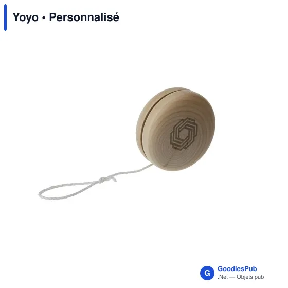 Yoyo en bois personnalisable avec logo - Un objet publicitaire ludique - Image 2
