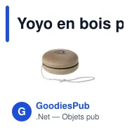 Yoyo en bois personnalisable avec logo - Un objet publicitaire ludique - Miniature 3