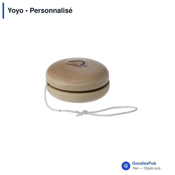 Yoyo en bois personnalisable avec logo - Un objet publicitaire ludique - Image 3