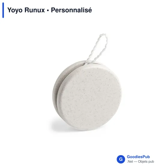 Yo-yo personnalisable en fibre de bambou avec logo - Yoyo Runux - Image 1