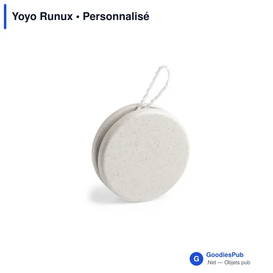 Yo-yo personnalisable en fibre de bambou avec logo - Yoyo Runux - Image 2
