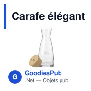 Carafe élégante personnalisable en verre avec logo - Ypsilon 1 L - Miniature 2
